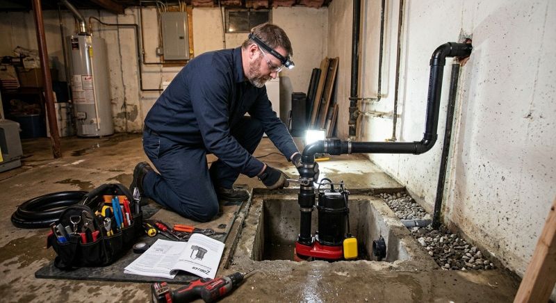 Basement Drainage Installation in Providence, RI
