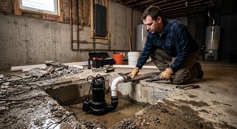 Sump Pump Relocation in Huntsville, AL